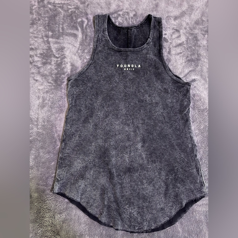 YoungLA Charcoal Ribbed Tank